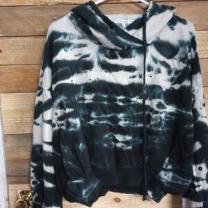 Young Fabulous & Broke YFB Raissa Hoodie Tie Dye Oversized Dolman Sleeve